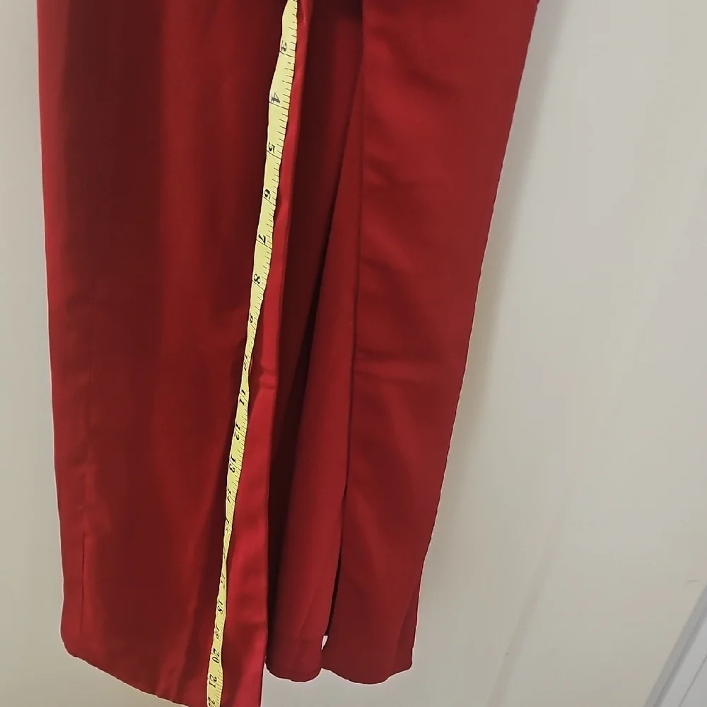 Abercrombie & Fitch Red Spaghetti-Strap Maxi Dress